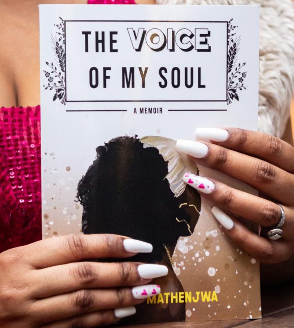 The Voice Of My Soul by Thabisile Mathenjwa, held in her hands